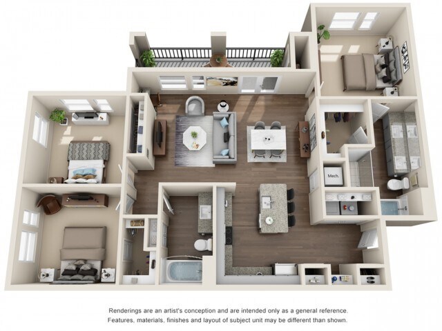 Unit 10-10100 3-3211 floor plan